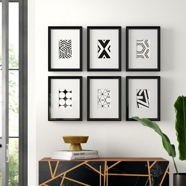 Mercury Row® Calter 6 Piece Framed Art Set 6 Piece Picture Frame